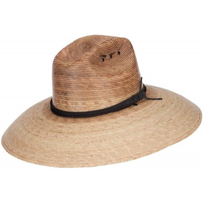 Sun Hats Palm Braid Band Lifeguard Hat - Dk Palm - CG12ENS0PZ1 $48.60