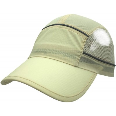 Sun Hats Outdoor Baseball Cap for Women Men Summer UV Protection Running Mesh Hat - Khaki - CT18SH9QA0C $10.22