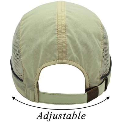 Sun Hats Outdoor Baseball Cap for Women Men Summer UV Protection Running Mesh Hat - Khaki - CT18SH9QA0C $10.22