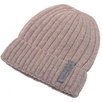 Skullies & Beanies Men's Winter ski Cap Knitting Skull hat - Monochrome Beige - C0187SX5ZSW $14.00