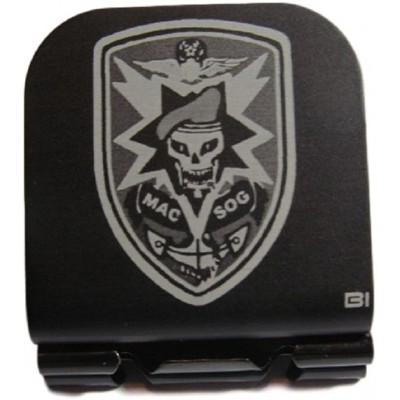 Baseball Caps MAC SOG Patch Vietnam Laser Etched Hat Clip Black - CB12GDC63SX $14.32