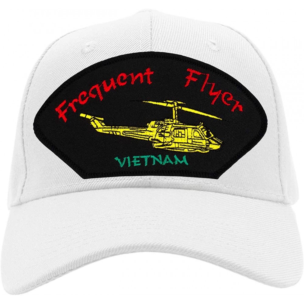 Baseball Caps Frequent Flyer - Vietnam Hat/Ballcap Adjustable One Size Fits Most - White - CA18N7AA9HD $19.85