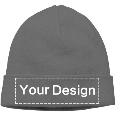 Skullies & Beanies Personalized Customized Beanie Watch Hat Skull Cap with Your Name Text- Unisex - 4 Dark Grey - C518IZ8LLYA...