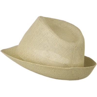 Fedoras Twisted Toyo Straw Fedora Hat - Natural W19S52F - CF11BUHBH65 $12.71