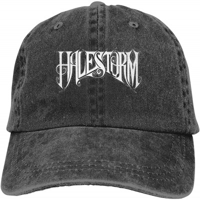 Baseball Caps Halestorm Hat Unisex Denim Hat Fashion Can Adjust Denim Cap Baseball Cap Black - Black - CB18R260ERI $18.45