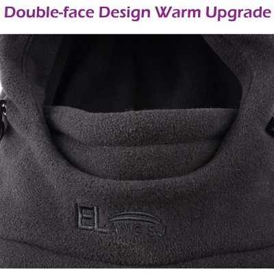 Balaclavas Fleece Balaclava Ski Face Mask Windproof Winter Hat Neck Warmer Snowboard Cycling Hat - Navy Blue - Thicken - CD18...