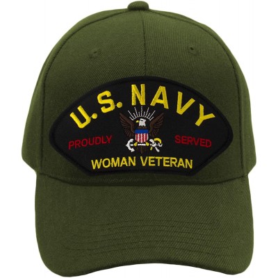 Baseball Caps US Navy - Woman Veteran Hat/Ballcap Adjustable One Size Fits Most - Olive Green - CM18NR7GKOX $44.99