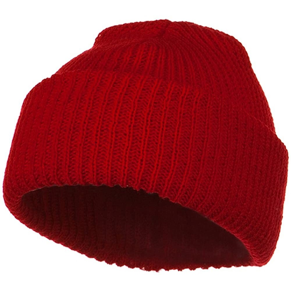 Skullies & Beanies Solid Plain Watch Cap Beanie - Red - CQ12G5JP4LB $10.68