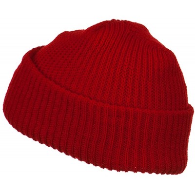 Skullies & Beanies Solid Plain Watch Cap Beanie - Red - CQ12G5JP4LB $10.68