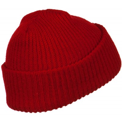 Skullies & Beanies Solid Plain Watch Cap Beanie - Red - CQ12G5JP4LB $10.68