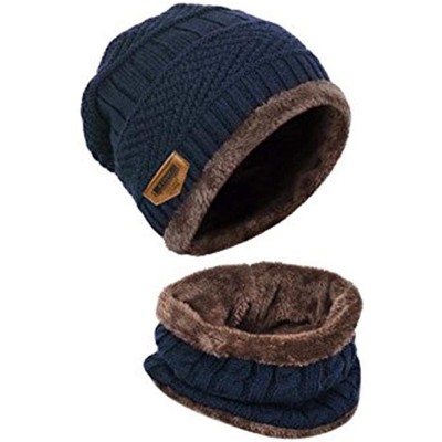 Balaclavas Winter Beanie Balaclava Warmer Fleece - Navy - CC1887KGINN $9.91