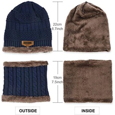 Balaclavas Winter Beanie Balaclava Warmer Fleece - Navy - CC1887KGINN $9.91