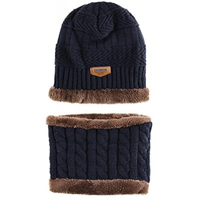 Balaclavas Winter Beanie Balaclava Warmer Fleece - Navy - CC1887KGINN $9.91