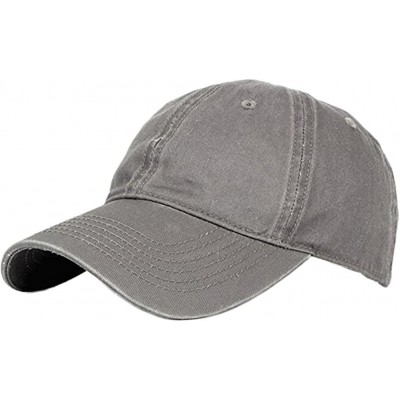 Baseball Caps 2 Pack Vintage Washed Dyed Cotton Twill Low Profile Adjustable Baseball Cap - A-grey+coffee - CF196R44D0W $12.70