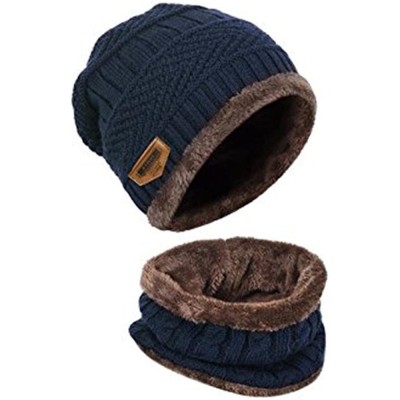 Balaclavas Winter Beanie Balaclava Warmer Fleece - Navy - CC1887KGINN $9.91