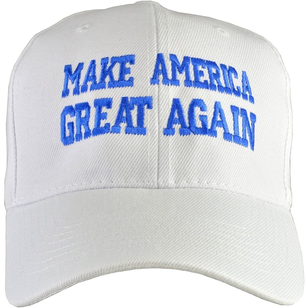 Baseball Caps Donald Trump Make America Great Again Hats Embroidered 10-000+ Sold - White - CE124M4V3MP $11.52