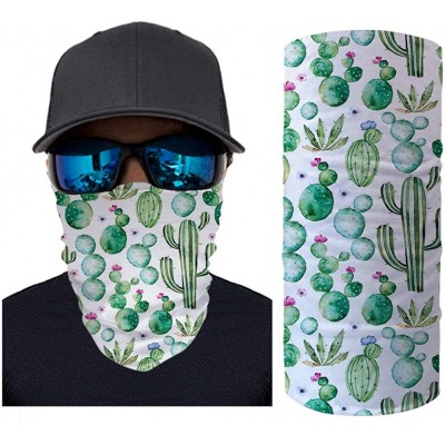 Balaclavas Seamless Bandana for Sun Dust Wind Protection for Riding Motorcycle Cycling Fishing Hunting - Cactus-white - CZ197...