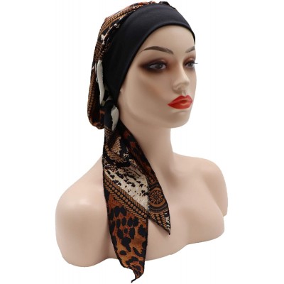 Skullies & Beanies Chemo Cancer Head Scarf Hat Cap Tie Dye Pre-Tied Hair Cover Headscarf Wrap Turban Headwear - C5198NC2T5X $...