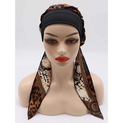 Skullies & Beanies Chemo Cancer Head Scarf Hat Cap Tie Dye Pre-Tied Hair Cover Headscarf Wrap Turban Headwear - C5198NC2T5X $...