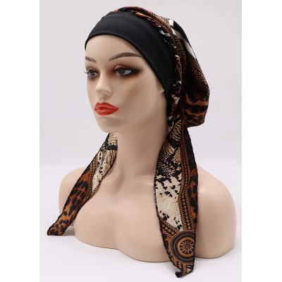 Skullies & Beanies Chemo Cancer Head Scarf Hat Cap Tie Dye Pre-Tied Hair Cover Headscarf Wrap Turban Headwear - C5198NC2T5X $...