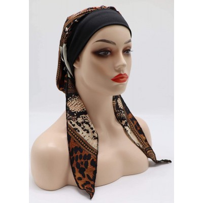 Skullies & Beanies Chemo Cancer Head Scarf Hat Cap Tie Dye Pre-Tied Hair Cover Headscarf Wrap Turban Headwear - C5198NC2T5X $...