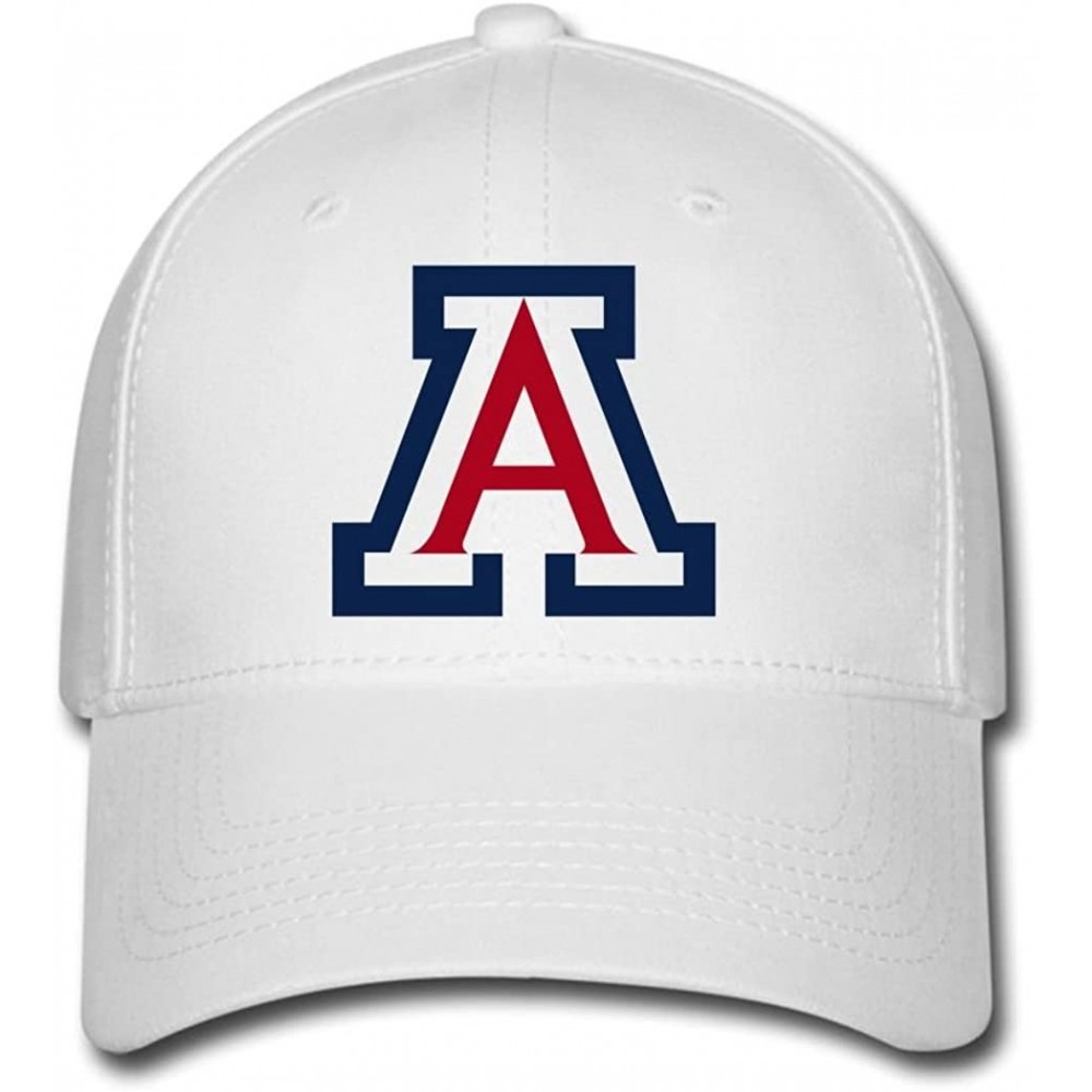 Baseball Caps Adjustable A Arizona University Baseball Cap Running Cap - White - CM12N3AP15D $9.45