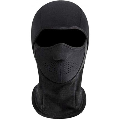 Balaclavas Winter Balaclava Ski Mask- Fleece Windproof Motorcycle Face Warmer - Black - CG18KDQOYIR $10.64