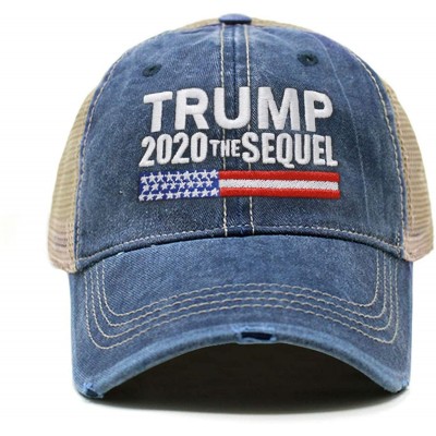 Baseball Caps Trump 2020 The Sequel Campaign Rally Embroidered US Trump MAGA Hat Baseball Trucker Cap TC101 - Tc102 Navy - C0...