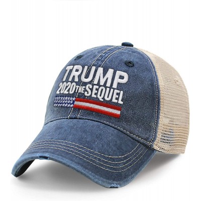 Baseball Caps Trump 2020 The Sequel Campaign Rally Embroidered US Trump MAGA Hat Baseball Trucker Cap TC101 - Tc102 Navy - C0...