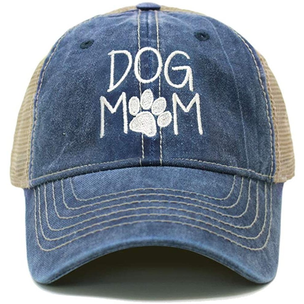 Baseball Caps Dog Mom Dad Hat Cotton Baseball Cap Polo Style Low Profile - Tc101 Navy - CT18U9AZLTA $29.51