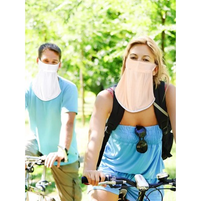 Balaclavas 2 Pieces Sun Protection Face Mask Breathable Neck Gaiter Anti-UV Neck Cover for Summer Outdoor Activities - CP18UK...