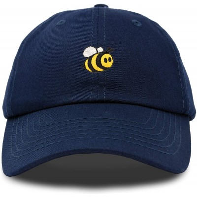 Baseball Caps Bumble Bee Baseball Cap Dad Hat Embroidered Womens Girls - Navy Blue - C018W37CICI $27.87