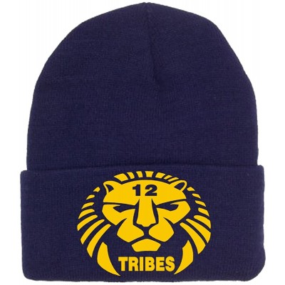 Skullies & Beanies 12 Tribes Lion Logo Embroidered Skully - Blue and Gold - C612O0OK5YF $27.19