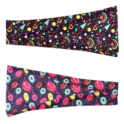 Headbands Workout Headbands Elastic Stretchy Original - 80s vintage headband memphis - CL1943ZNH09 $20.89