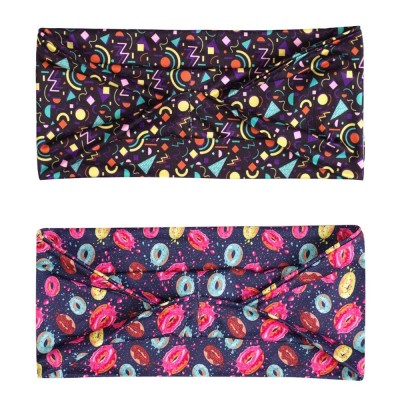 Headbands Workout Headbands Elastic Stretchy Original - 80s vintage headband memphis - CL1943ZNH09 $20.89