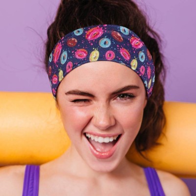 Headbands Workout Headbands Elastic Stretchy Original - 80s vintage headband memphis - CL1943ZNH09 $20.89