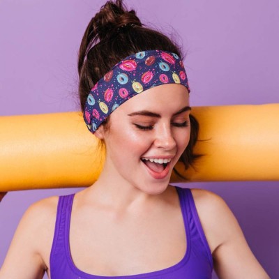 Headbands Workout Headbands Elastic Stretchy Original - 80s vintage headband memphis - CL1943ZNH09 $20.89