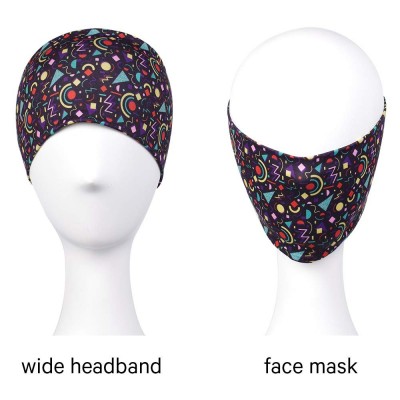 Headbands Workout Headbands Elastic Stretchy Original - 80s vintage headband memphis - CL1943ZNH09 $20.89