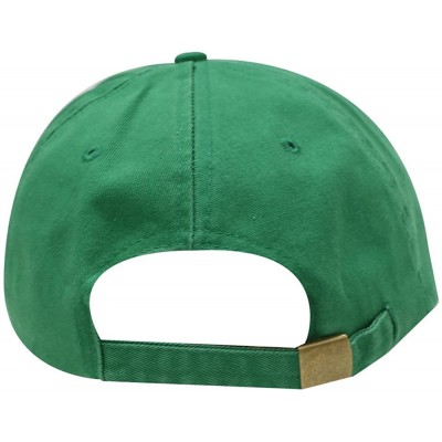 Baseball Caps Emoji 100 Cotton Baseball Dad Caps - Kelly Green - CI12MZR3GCT $11.25