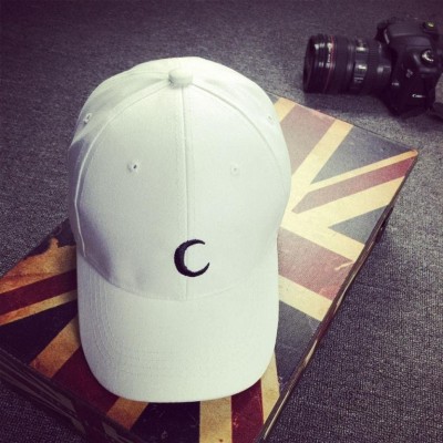 Baseball Caps Caps- Embroidery Cotton Baseball Cap Snapback Caps Hip Hop Hats - White - CV12N1DHE5F $10.27