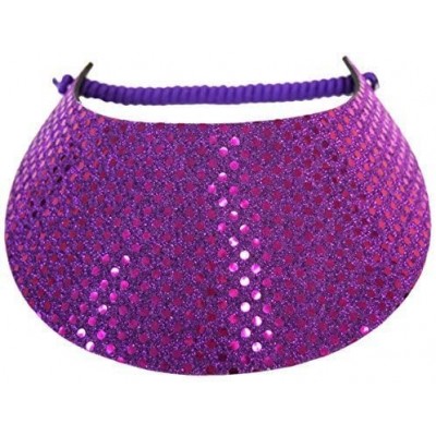 Visors Sequin Coil Visor/Purple/Red Hat Ladies Society - C0112SIJEHJ $7.98