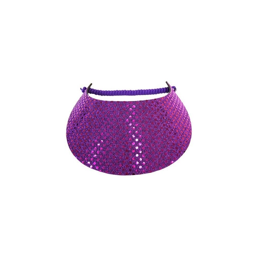 Visors Sequin Coil Visor/Purple/Red Hat Ladies Society - C0112SIJEHJ $7.98