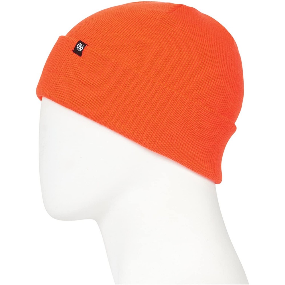 Skullies & Beanies Men's Standard Roll-Up Beanie - One-Size - Infrared - CK180RN4Y20 $13.13