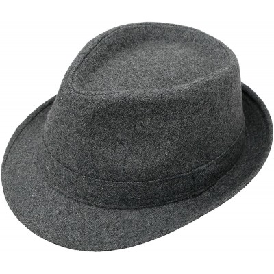 Fedoras Women Men Classic 1920s Manhattan Structured Trilby Fedora Hat - C.grey Fedora - C518H007HR3 $13.60