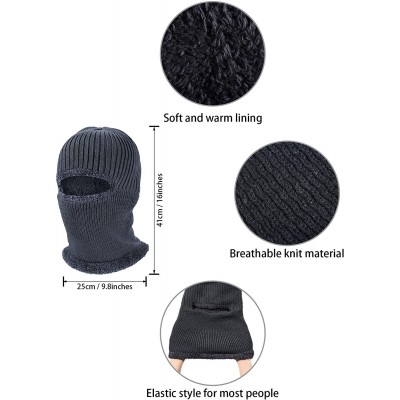 Balaclavas Pieces Knitted Balaclava Windproof Outdoor - CQ1927N7TOL $10.74