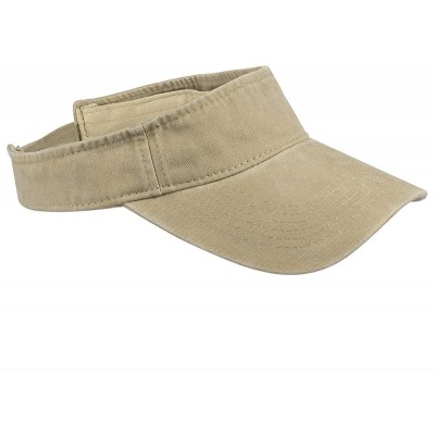 Baseball Caps Cotton Denim Sun Visor Cap for Men and Women- Adjustable Tennis Running Hat for Unisex - Khaki - CU18RO0XOUG $1...