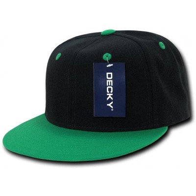 Baseball Caps Men's Flat - Black/Kelly Green - CL1199Q96ZN $15.30