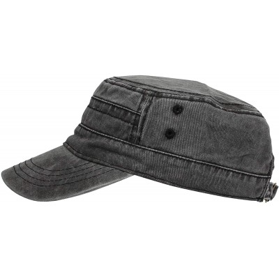 Baseball Caps Washed Cotton Cadet Cap Vintage Military Army Hat Mens Womens KZ40037 - Grey - CG18OREA404 $16.58