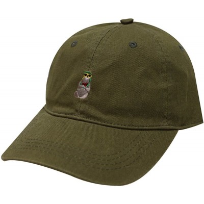 Baseball Caps Sloth Cotton Baseball Dad Caps - Olive - CP1846KU2GM $13.84