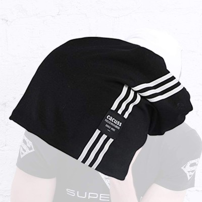 Skullies & Beanies Thin Hat Men Beenies Hats Fashion Skull Cap Thin Slouchy Cotton Knit Beanie Hat - Black - CU18E34EYMG $11.99